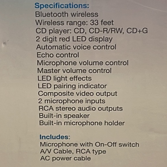 iLive Karaoke System with Bluetooth Technology like new; opened box. - Picture 4 of 13